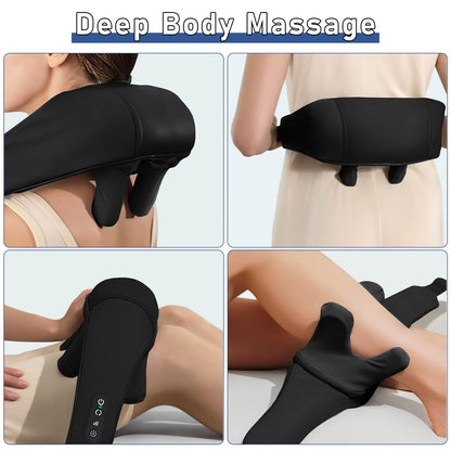 Neck Massager with Heat, Cordless Shoulder Massager, 4D Deep Kneading Shiatsu Shoulder and Neck Massage, Gift for Women, Men