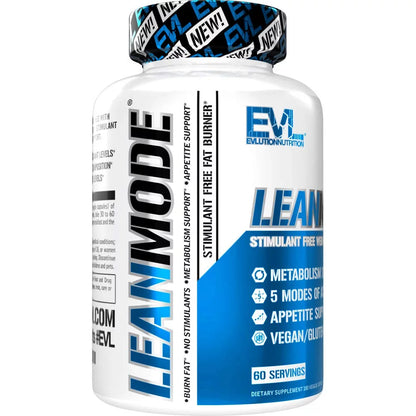 EVL LEANMODE Weight Loss Support - Non-Stimulant Metabolism Support and Appetite Support for Men and Women - Lean Mode with Green Coffee Bean, Green Tea, CLA, Carnitine, Garcinia Cambogia, Diet Pills